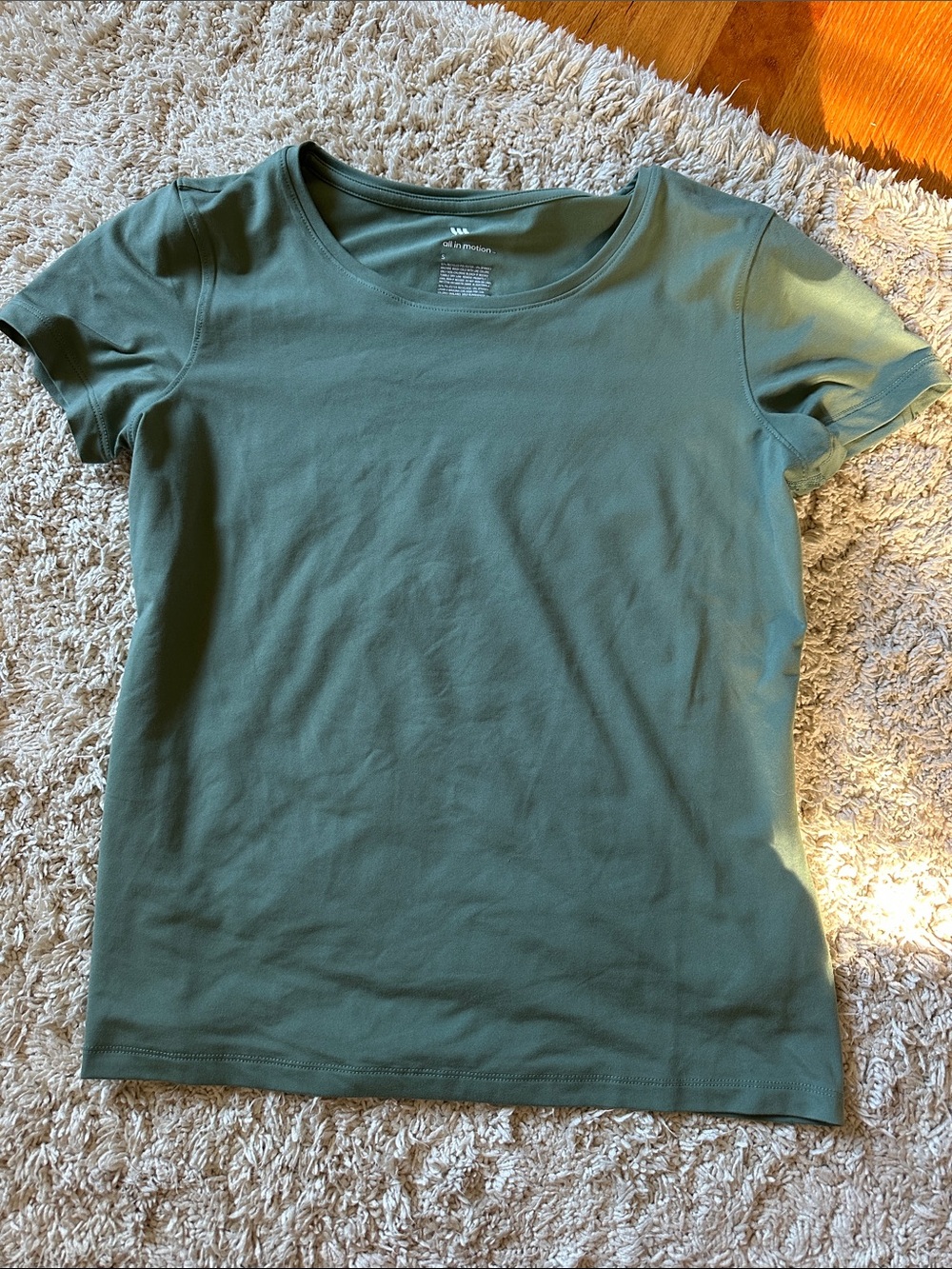 Basic Green Crewneck Athletic Tee